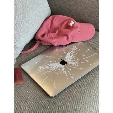 汪三歲原創「煙花蝶」適應MacBook保護殼蘋果筆記本2025款M4M5pro14寸16寸air13寸M1/M2/M3保護套配件