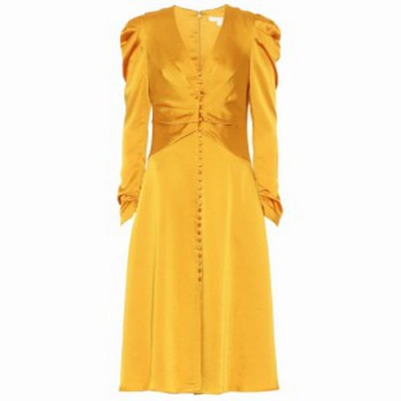 ジョナサン シンカイ Jonathan Simkhai レディース ワンピース ワンピース ドレス Crepe Satin Midi Dress Turmeric 通販 Lineポイント最大1 0 Get Lineショッピング