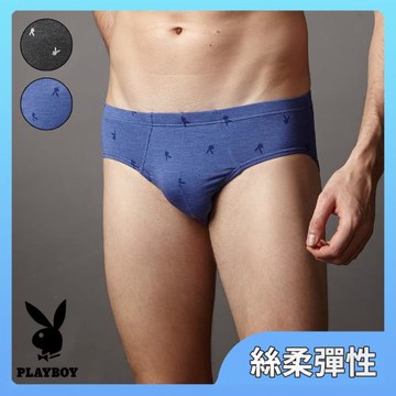 【PLAYBOY】魅力彩印個性三角褲(M-XL三角褲,男內褲,內褲)