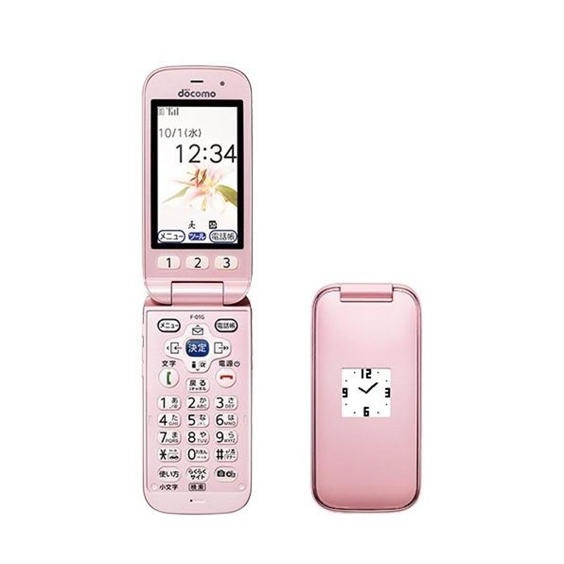 docomo 4G らくらくホン F-01Mセット ピンク 富士通 F-01M らくらくホン ピンク SIMフリー ガラケー 本体