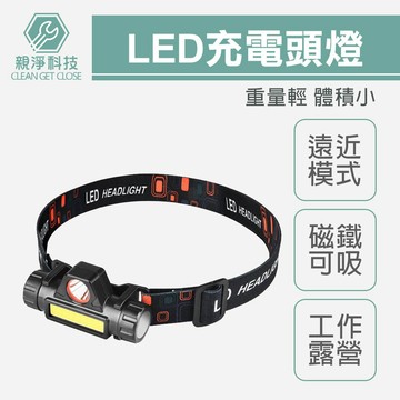 台灣現貨！LED頭燈 含稅 USB充電 兩段模式 聚焦/散光 附磁鐵強光頭燈 戶外/露營/廣角/磁鐵工作燈 手電筒