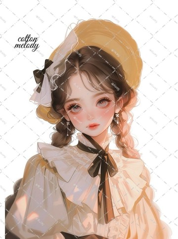 original sticker no.2339 人物貼紙 原創貼紙 原創人物貼紙 裝飾貼紙 cotton melody