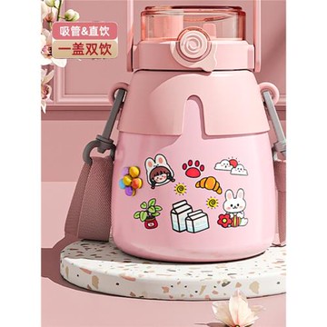 保溫杯女生高顏值大容量316不銹鋼水杯水壺兒童學生吸管杯大肚杯