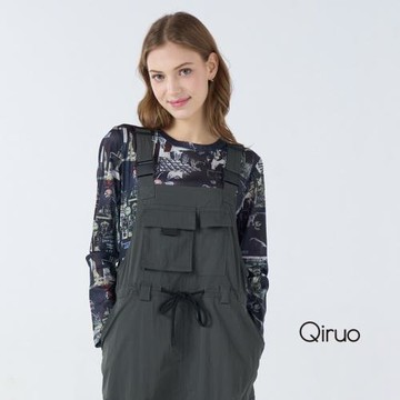 【Qiruo 奇若】秋冬專櫃橄欖色時尚背心洋裝1817F 休閒吊帶裙