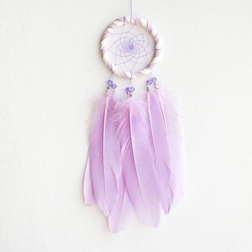 雙色(白+淺紫色) - 捕夢網 成品 - 清新佈置 畢業季 交換禮物