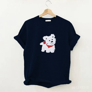 免運 【小狗旺旺🐕】 短袖上衣女 男女同款 純棉上衣 大尺碼上衣 上衣短袖t 短袖t恤女 寬鬆上衣 女生 t恤 1594