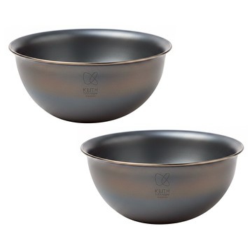 Keith Titanium 鎧斯 TPVG硬質氧化雙層鈦茶杯 Ti3936 2入組 容量45ml 尺寸6.7 x 3.2cm  銀黑色  1組