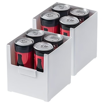 桌面收納置物盒 Set 2個 塑料材質 一般款有提手 白色