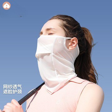 YOYOPEACH 【現貨+預售|掛耳防曬面罩】護頸涼感網面透氣夏季遮陽冰絲口罩面紗女