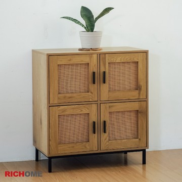 RICHOME 布萊恩四門收納櫃 書櫃 收納櫃 置物櫃 BO406