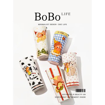 「BOBO」星星人雙層杯手握杯精致杯子美式咖啡杯陶瓷隨手杯禮盒裝