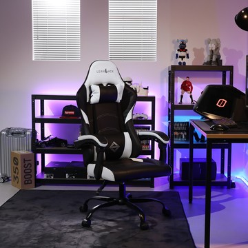 LEANBACK 高級電競椅 LB48G  白色  660 x 500 x 1230~1290mm