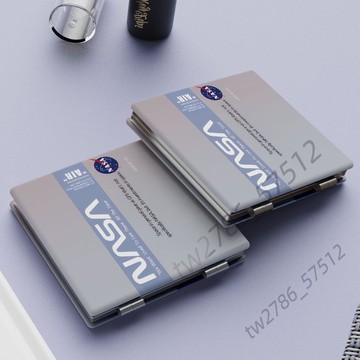 【台灣熱銷】ins漸變簡約文字化妝鏡 便攜可摺疊學生宿舍手持補妝 小鏡子隨身帶