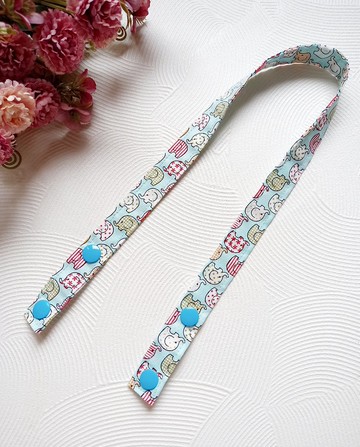 (歲末回饋)親膚純棉*寬版*防丟口罩掛繩/掛帶/口罩繩-大象