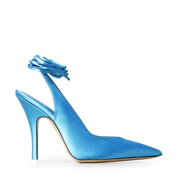 The Attico - Light Blue Canvas Pumps