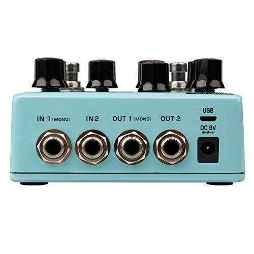 NUX Duotime Stereo Delay Pedal with Independent Time,Analog Delay,Tape Echo