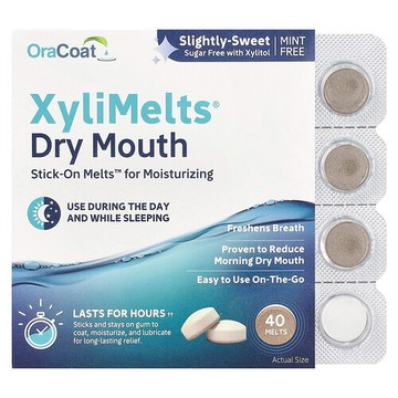OraCoat, XyliMelts® Dry Mouth，微甜，40 粒溶豆