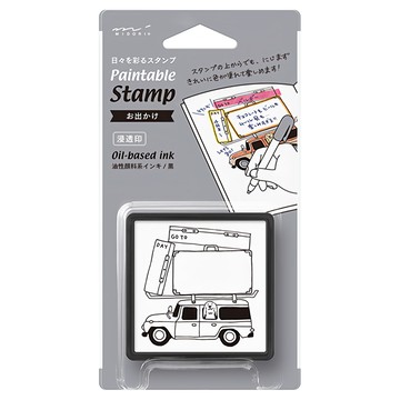 MIDORI 手繪浸透印章  1個  黑色