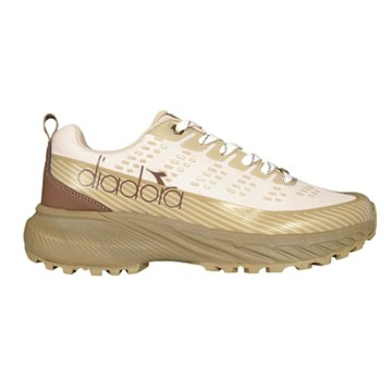 DIADORA 男極速巔峰防潑水越野慢跑鞋-登山 路跑 運動 避震 DA71921 奶茶棕咖啡