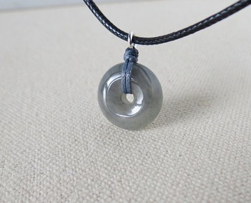 【金剛結】本命年【平安如意】冰烏雞翡翠韓國蠟線項鍊SE12招財