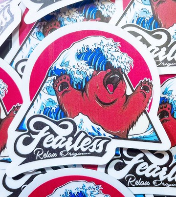 來勢熊熊貼紙 浮世繪 北海道熊 雄貼紙日式貼紙 -厚磅 超耐磨貼紙