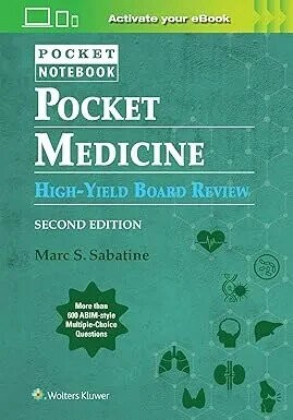 Pocket Medicine High-Yield Board Review (2版) Sabatine 2023 Wolters Kluwer (LWW)