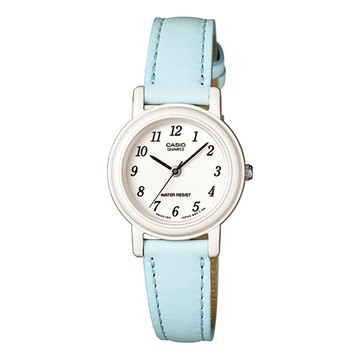 CASIO Classic Water Resistant Hands Wrist Blue Quartz Waterproof Light Blue Analog