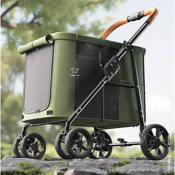 【升級】『一體式中型寵物推車』可折疊狗狗推車 寵物外出 狗多寵家庭 黃金獵犬薩摩耶