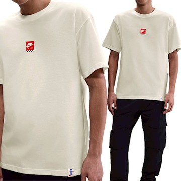 Nike As U Nsw Tee M90 Oc Sole Food 男款 白色 休閒 寬鬆 短袖 HJ0769-133