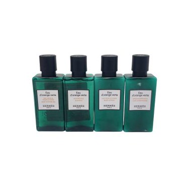 Hermes 愛馬仕限量橘綠之泉旅行四件組(洗髮精40ml/護髮乳40ml/沐浴乳40ml/身體乳40ml)