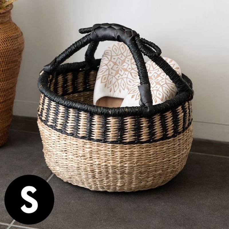 カゴ 収納 カゴバスケット カゴバッグ Sサイズ シーグラス製 ラウンドバスケット 収納ボックス かご収納 収納バスケット 籠 アジアン おしゃれ 通販 Lineポイント最大0 5 Get Lineショッピング
