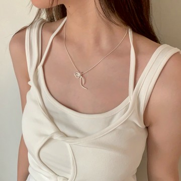Velpro 現貨｜韓系蝴蝶結銀色短鏈 項鏈 鎖骨鏈 配件 配飾 飾品 女飾 氣質 百搭