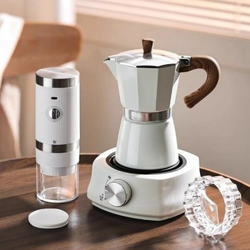 摩卡壺電陶爐煮咖啡壺家用小型意式萃取磨豆機手沖咖啡套裝