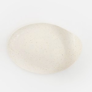 WAGA陶瓷橢圓平盤26cm 皓白星點