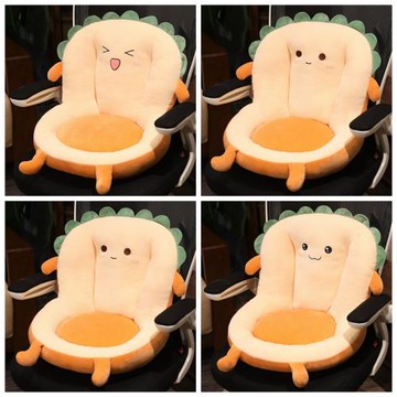 坐墊靠背辦公室久坐椅子坐墊靠墊一體學生墊子座墊涼席椅墊屁墊女