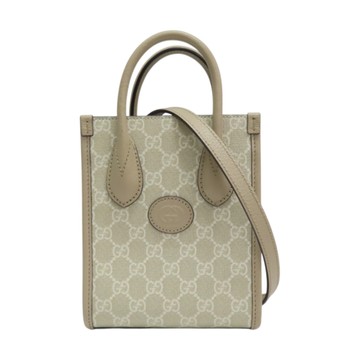 GUCCI 古馳 米白色 GG Supreme 帆布 肩背包 #671623 【二手名牌BRAND OFF】
