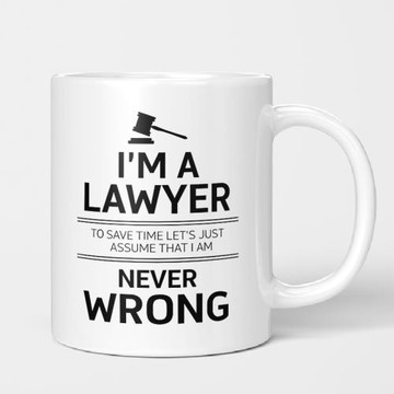 I'm  A lawyer 律師專用杯子 美式字母陶瓷馬克杯 律師學院水杯