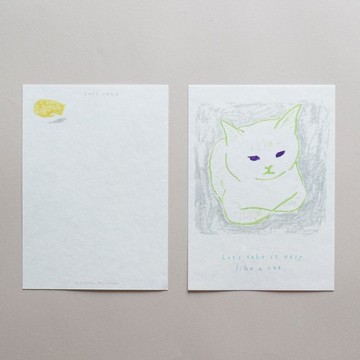 明信片 | 箱型坐姿 | 貓咪明信片