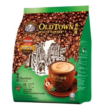 OLDTOWN WHITE COFFEE 舊街場白咖啡 3合1榛果味  35g  15包  1袋