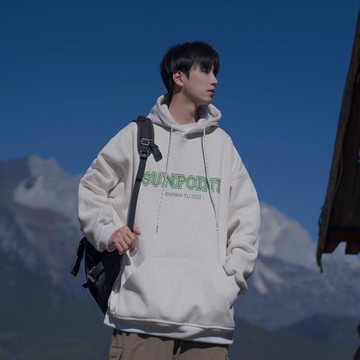 青少年連帽衛衣男春秋日系復古cityboy上衣潮牌寬松休閑運動外套