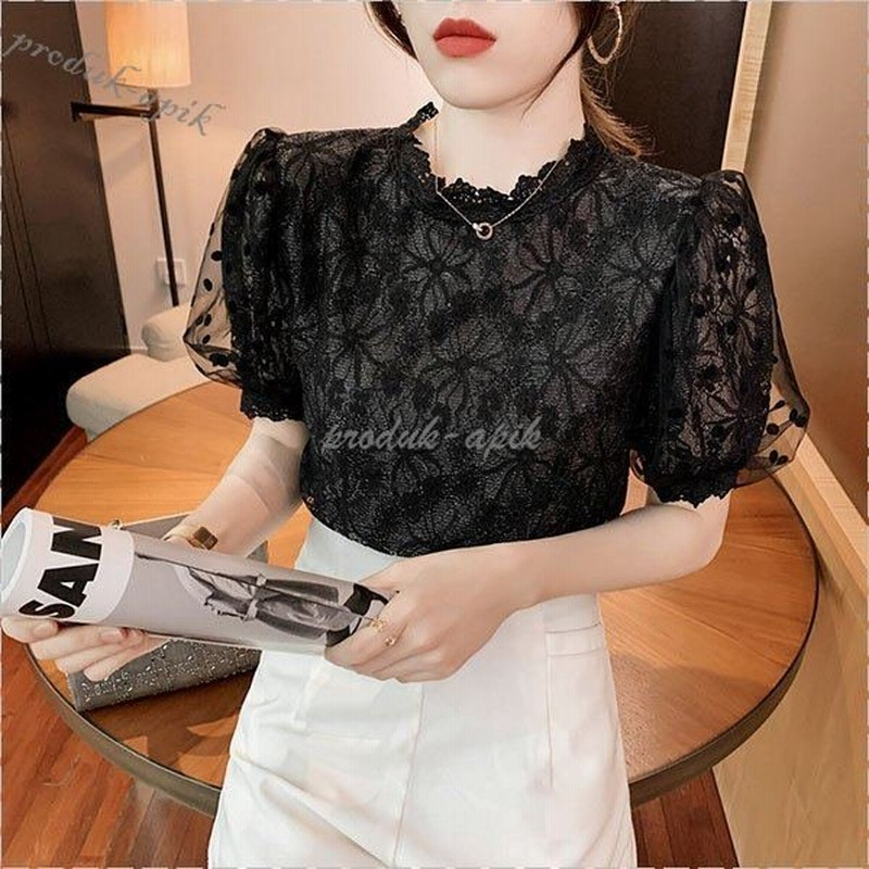 ブラウス レディース 白 夏服 おしゃれ 半袖 40代 代 仕事 トップス レースシャツ Tシャツ きれいめ 可愛い カジュアル 着痩せ 韓国風 大人 上品 通勤 新品 通販 Lineポイント最大0 5 Get Lineショッピング