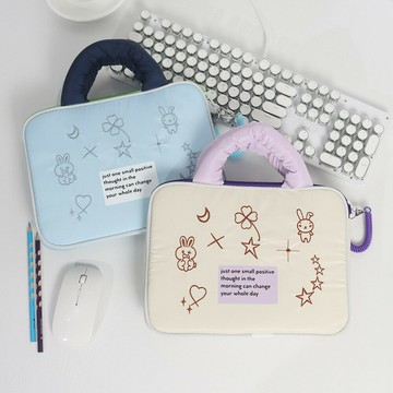 手提電腦包14寸女太空棉11寸IPAD平板防震棉16寸筆記本刺繡時尚包【益三和】可開發票