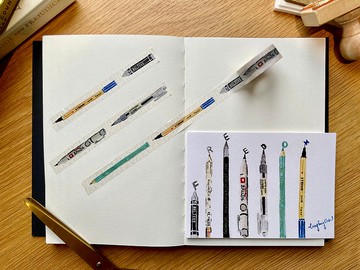 愛用繪筆 和紙紙膠帶 日常 畫筆 水彩手繪插畫創作
