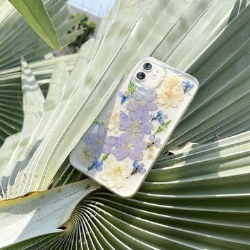 手工植物乾花手機殼 手機保護套 Iphone 11 12 pro