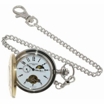 Charles-Hubert- Paris Stainless Steel Two-Tone Mechanical Hunter Case (中古品)