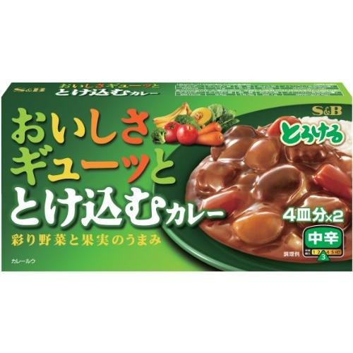 SB とろけるおいしさギューッととけ込むカレー 中辛 140g×5個