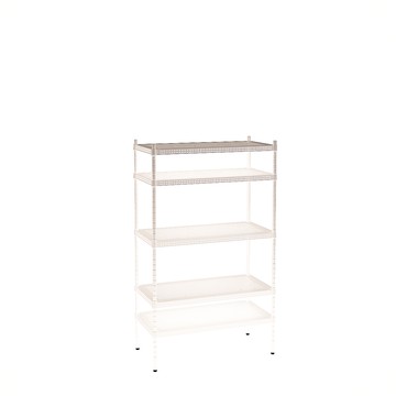 [客尊屋]粗管/沖孔/45x90x150hcm 白騎士沖孔 五層架白騎士