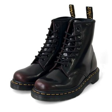 Dr.Martens 1460 Arcadia 8孔綁帶擦色雙色皮革馬汀靴 女 櫻桃紅亮面復古真皮短筒靴 馬丁硬皮英倫休閒鞋 41773600