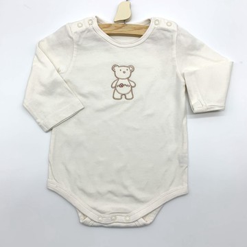 【HomeyOrganic】有機棉長袖連身服(小熊.小兔 70/80公分) 知蓮有機棉 100%有機棉 MIT台灣製