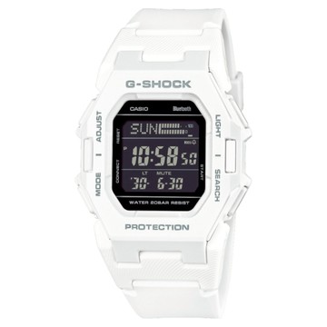 CASIO 卡西歐 G-SHOCK 藍芽計步功能電子錶 GD-B500-7  白色